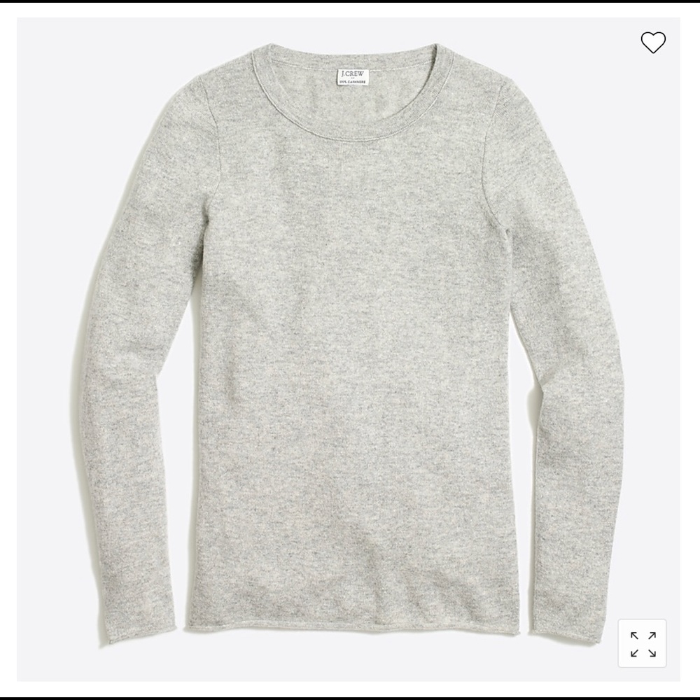 NWT JCrew Factory Cashmere Crewneck, Heather Gray, XXL